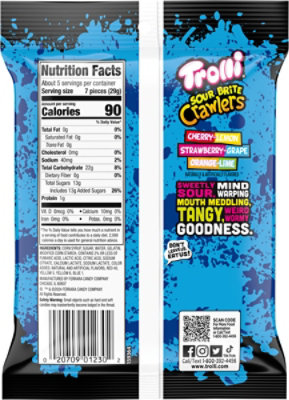Trolli Crawlers Gummi Worm Sour Brite Wrapper - 5 Oz - Image 6
