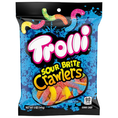 Trolli Crawlers Gummi Worm Sour Brite Wrapper - 5 Oz