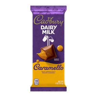 Cadbury Dairy Milk Caramello Milk Chocolate And Creamy Caramel Candy Bar - 4 Oz - Image 2