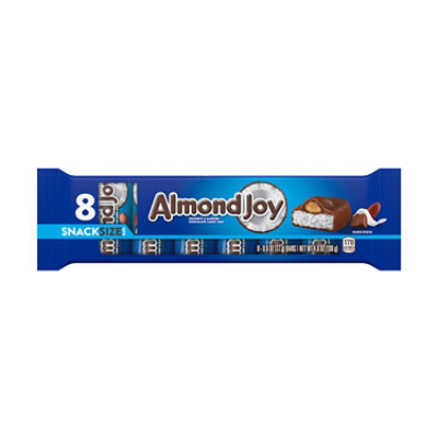 Almond Joy Candy Bar Milk Chocolate Coconut & Almonds Snack Size - 8-0.6 Oz