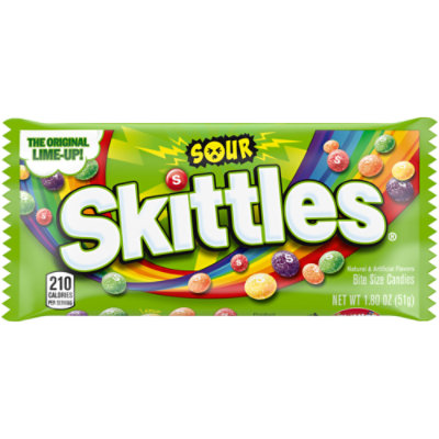 Skittles Chewy Candy Sour Single Pack - 1.8 Oz