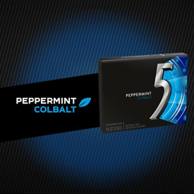 5 Gum Peppermint Cobalt Sugar Free Chewing Gum - 15 Count - Image 3