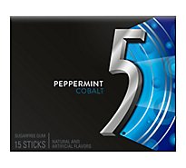 5 Peppermint Cobalt Sugar Free Chewing Gum - 15 Count