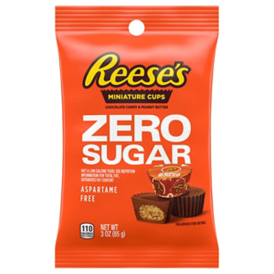 Reeses Peanut Butter Cups Miniatures Milk Chocolate Sugar Free- 3 Oz