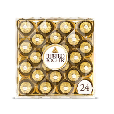 Ferrero Rocher Fine Hazelnut Milk Chocolate Candy Glamond Gift Box 24 Count - 10.5 Oz - Image 2