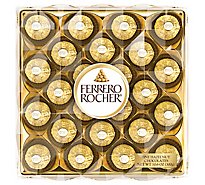Ferrero Rocher Fine Hazelnut Milk Chocolate Candy Glamond Gift Box 24 Count - 10.5 Oz