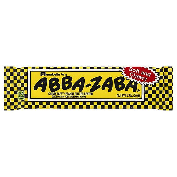 Annabelles Candy Bar Abba-Zaba Chewy Taffy Peanut Butter Center - 2 Oz