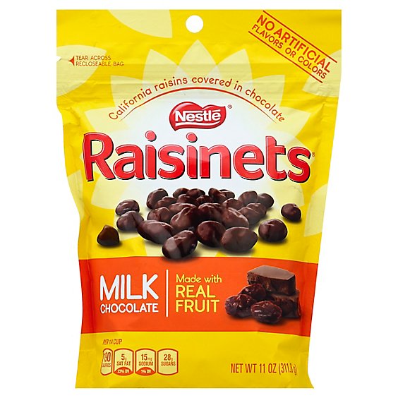 Raisinets California Raisins Milk Chocolate With Real Fruit Pouch - 11 Oz