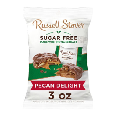 Russell Stover Sugar Free Pecan Delight Chocolate Candy Bag - 3 Oz