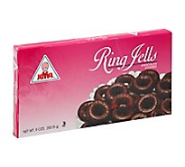 Joyva Ring Jells Chocolate And Raspberry Candy - 9 Oz