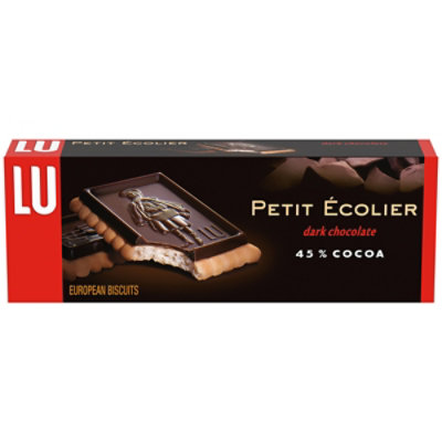 Lu Petit Ecolier European Dark Chocolate 45% Cocoa Biscuit Cookies - 5.3 Oz - Image 1