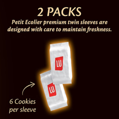 Lu Petit Ecolier European Dark Chocolate 45% Cocoa Biscuit Cookies - 5.3 Oz - Image 2