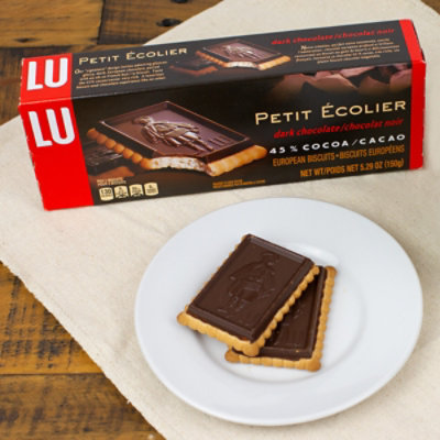 Lu Petit Ecolier European Dark Chocolate 45% Cocoa Biscuit Cookies - 5.3 Oz - Image 5