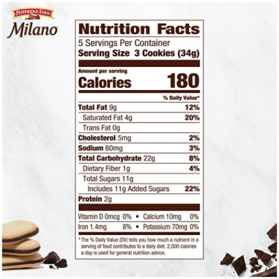 Pepperidge Farm Milano Dark Chocolate Cookies - 6 Oz - Image 4