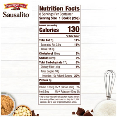 Pepperidge Farm Sausalito Crispy Milk Chocolate Macadamia Nut Cookies - 7.2 Oz - Image 4