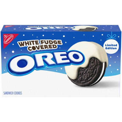 OREO White Fudge Covered Chocolate Holiday Sandwich Cookies - 8.5 Oz - Image 1