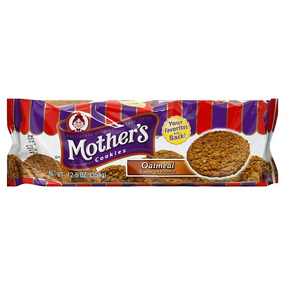 Mothers Cookies Oatmeal - 12.5 Oz