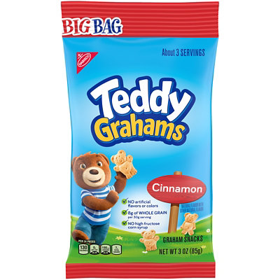 期間限定　美品　NICENESS GRAHAM Honey Maid Teddy Grahams Graham Snacks Cinnamon Big Bag - 3 Oz - vons