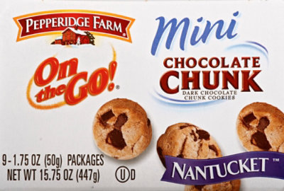 Pepperidge Farm Nantucket Cookies Chocolate Chunk Crispy Dark Chocolate Mini Tray - 9-1.75 Oz - Image 2