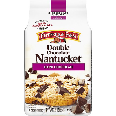 Pepperidge Farm Nantucket Cookies Chocolate Chunk Crispy Dark Chocolate - 7.75 Oz