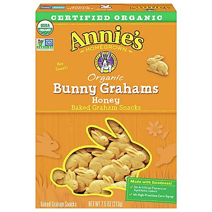 Annies Homegrown Bunny Grahams Graham Snacks Organic Baked Honey - 7.5 Oz - Image 3