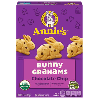 Annies Homegrown Bunny Grahams Graham Snacks Organic Baked Chocolate Chip - 7.5 Oz - Image 3