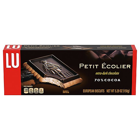 LU Petit Ecolier Biscuits European Extra-Dark Chocolate - 5.29 Oz