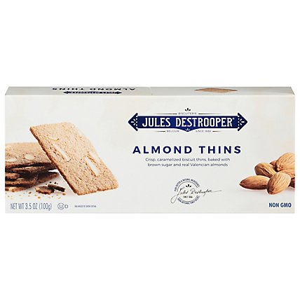 Jules Destrooper Cookies Almond Thins - 3.52 Oz - Image 1
