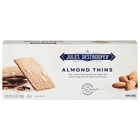 Jules Destrooper Cookies Almond Thins - 3.52 Oz