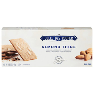 Jules Destrooper Cookies Almond Thins - 3.52 Oz