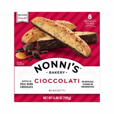 Nonni's Biscotti Cioccolati 8 Count - 6.88 Oz
