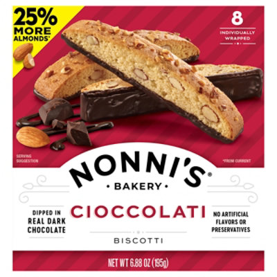 Nonnis Biscotti Cioccolati 8 Count - 6.88 Oz
