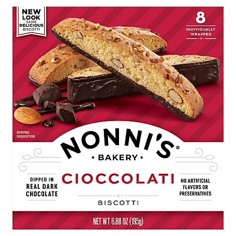 Nonnis Biscotti Cioccolati 8 Count - 6.88 Oz
