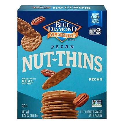 Blue Diamond Nut Thins Cracker Snacks Pecan Nut & Rice - 4.25 Oz - Image 3