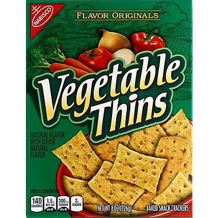 Vegetable Thins Crackers Baked Snack - 8 Oz - Image 2