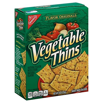 Vegetable Thins Crackers Baked Snack - 8 Oz - Image 1