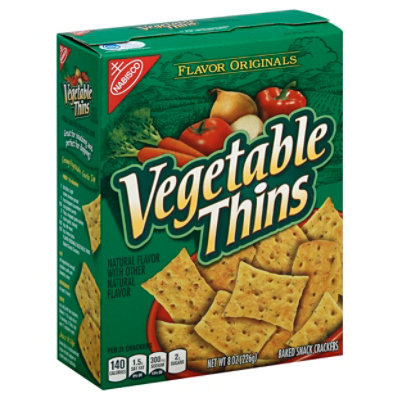Vegetable Thins Crackers Baked Snack - 8 Oz