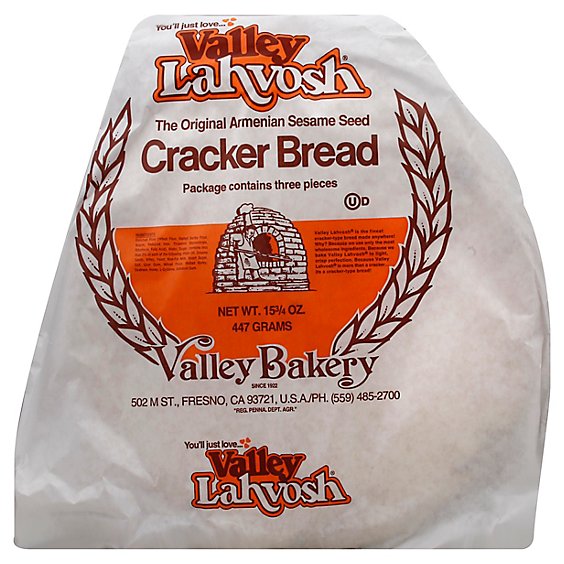 Valley Lahvosh Crackers Large White - 15.75 Oz