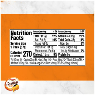 goldfish crackers nutrition