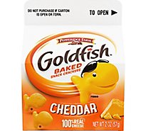 Pepperidge Farm Goldfish Crackers Baked Snack Cheddar Carton - 2 Oz