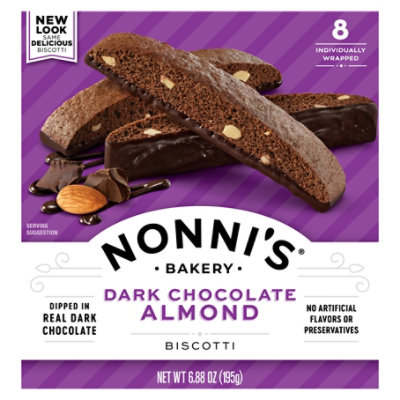 Nonnis Biscotti Dark Chocolate Almond 8 Count - 6.88 Oz - Image 1