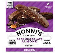 Nonnis Biscotti Dark Chocolate Almond 8 Count - 6.88 Oz