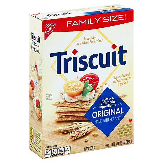 Triscuit Crackers Original with Sea Salt Family Size! - 13 Oz