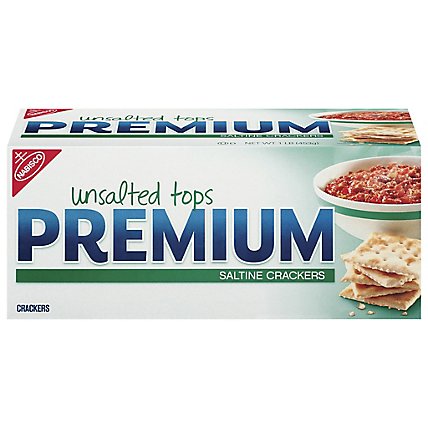 PREMIUM Unsalted Tops Saltine Crackers - 16 Oz - Image 2