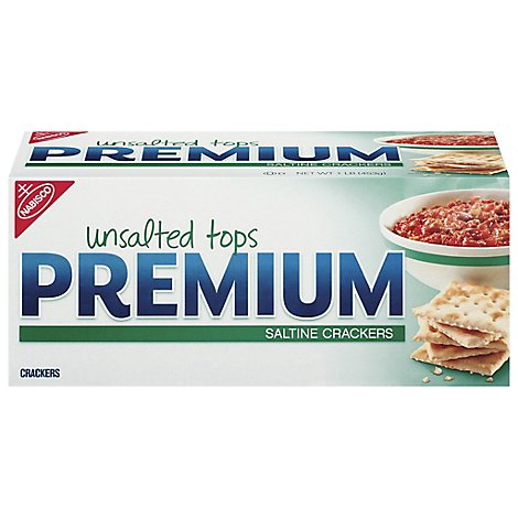 PREMIUM Unsalted Tops Saltine Crackers - 16 Oz