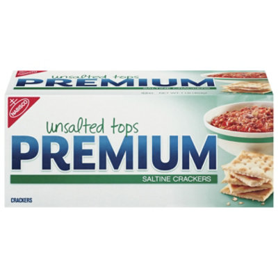 PREMIUM Unsalted Tops Saltine Crackers - 16 Oz