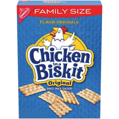 Flavor Originals Chicken In A Biskit Original Baked Snack Crackers Family Size - 12 Oz