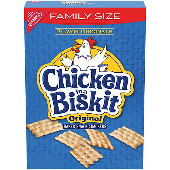 Flavor Originals Chicken In A Biskit Original Baked Snack Crackers Family Size - 12 Oz