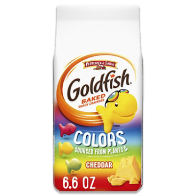 Pepperidge Farm Goldfish Crackers Baked Snack Colors Cheddar - 6.6 Oz