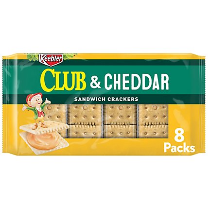 Keebler Single Serve Sandwich Crackers Crackers Club and Cheddar 8 Count - 11 Oz - Image 2